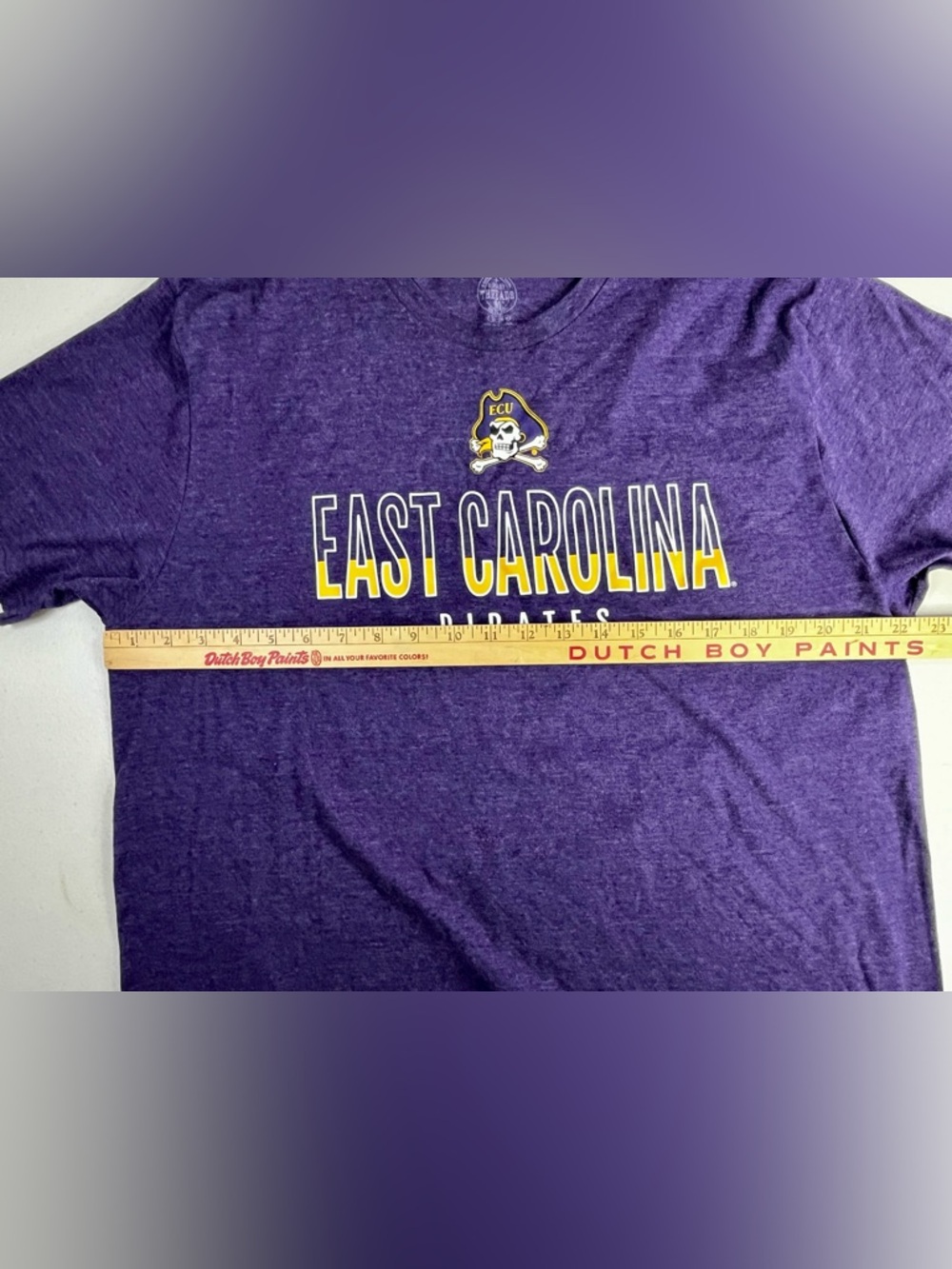 Hanes Purple East Carolina Pirates T-Shirt size 2X - Picture 6 of 7